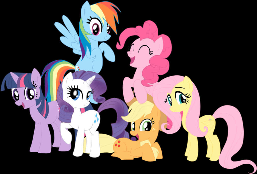 Rainbow Dash Rarity Pinkie Pie Twilight Sparkle Applejack - My Little Pony, HD Png Download PNG with transparent background