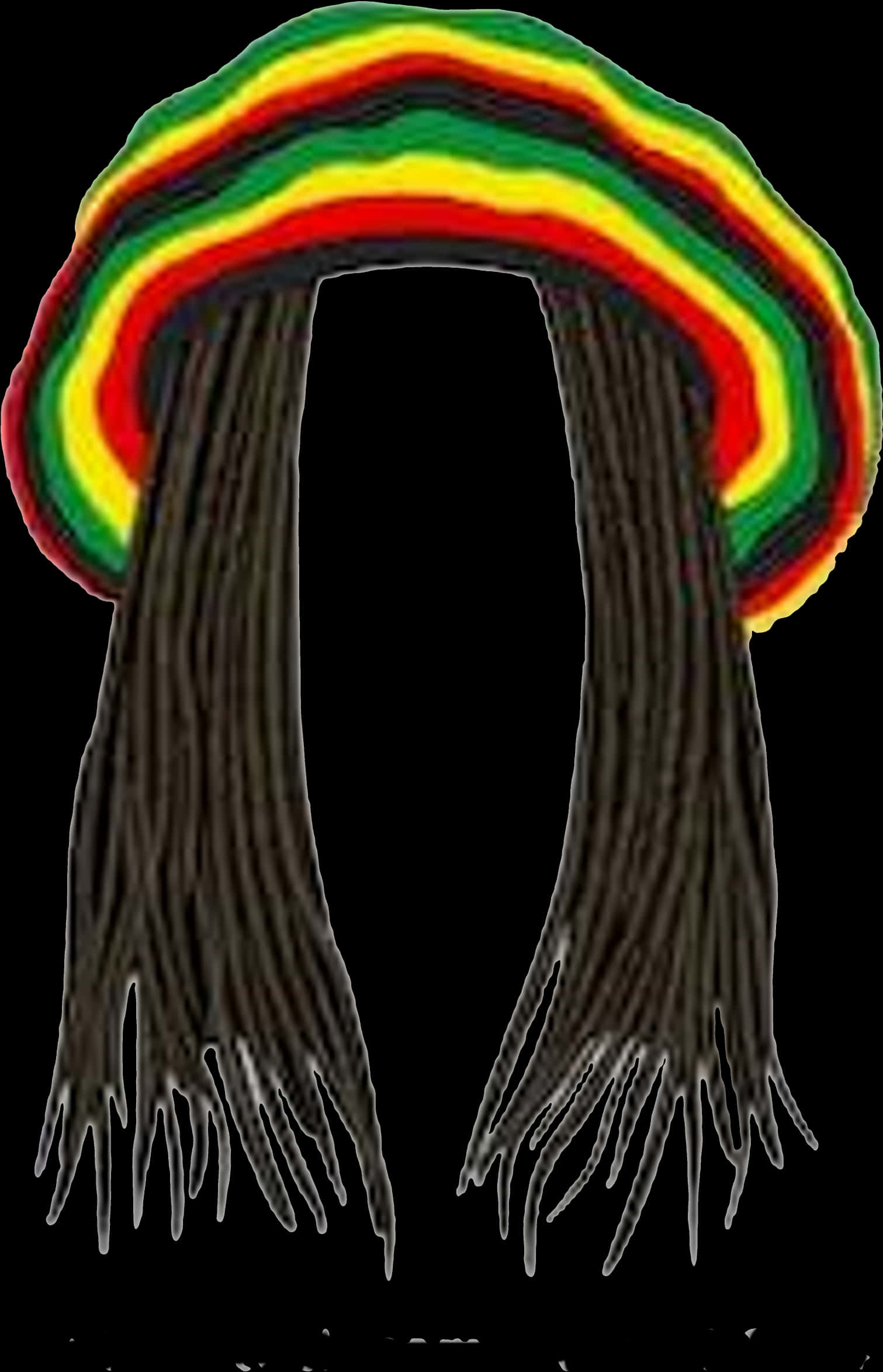 Rasta Hat With Dreads , Png Download - Rasta Clipart, Transparent Png PNG with transparent background