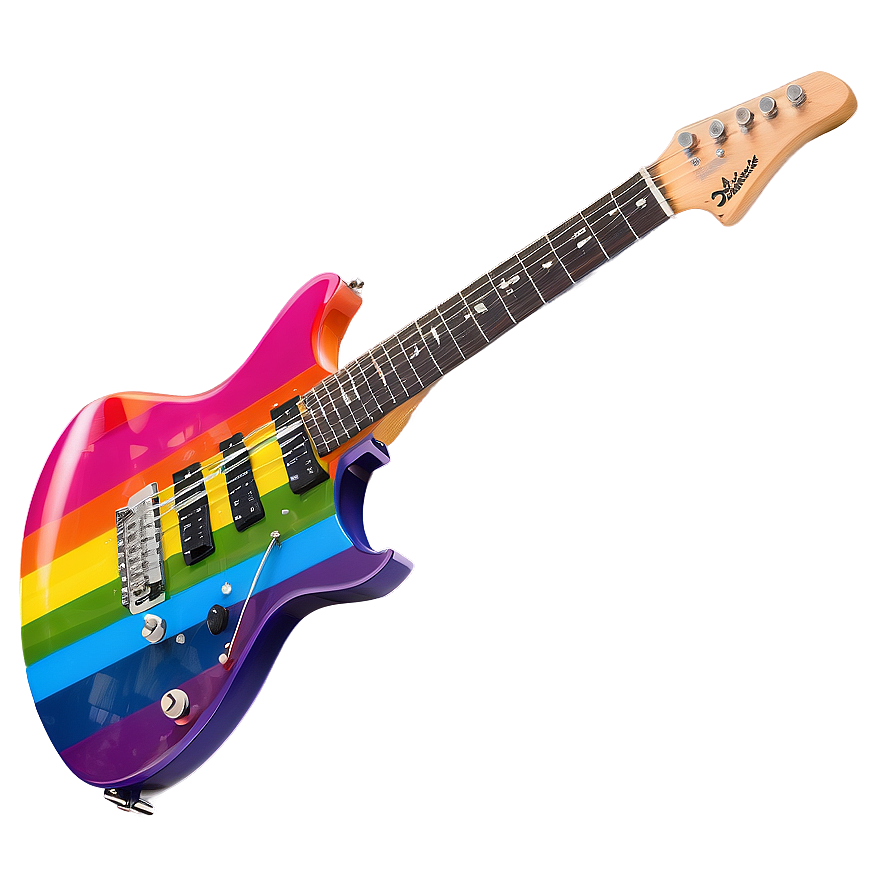 Rainbow Electric Guitar Png Oem