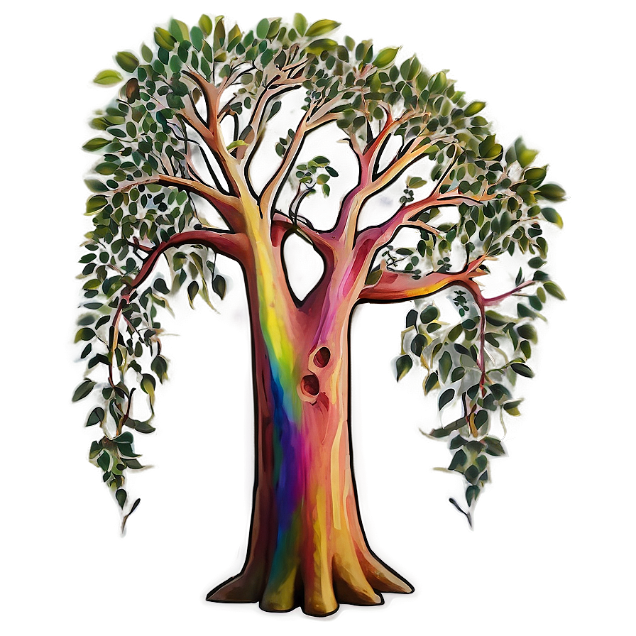 Rainbow Eucalyptus Tree PNG 05242024 PNG image with a transparent background, free high-resolution download