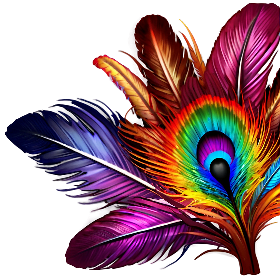 Rainbow Feather Plume Png Tpx31