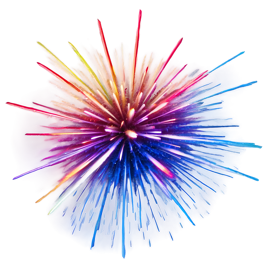 Rainbow Firework Burst Png Bdn73