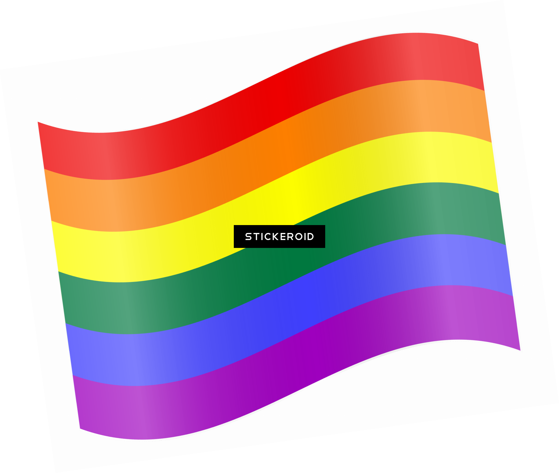 Rainbow Flag Waving Graphic