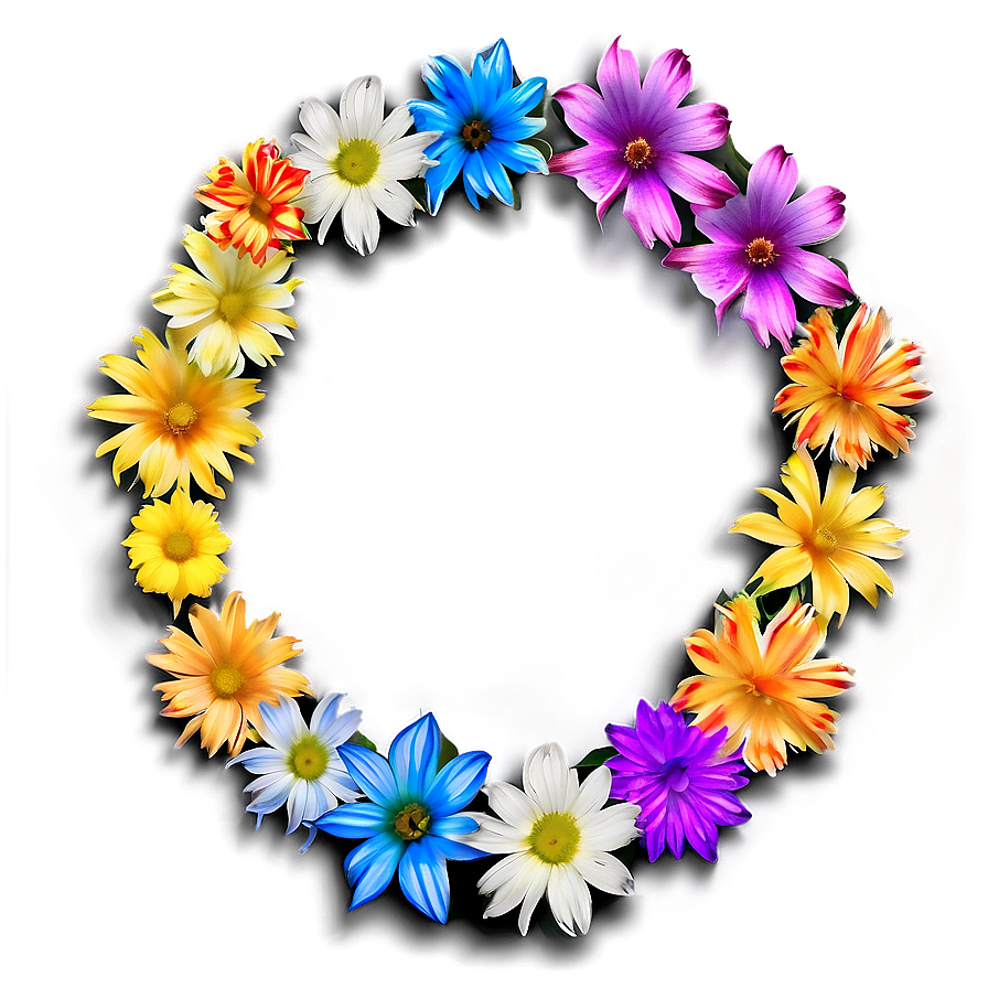 Rainbow Flower Circle Png Vph84