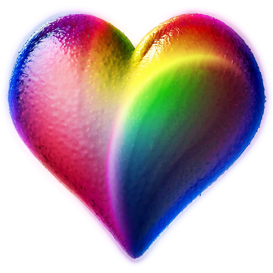 Rainbow Heart Art PNG fvm PNG with transparent background
