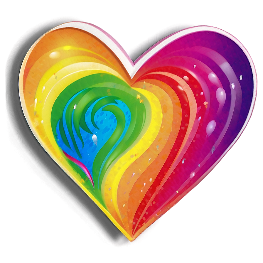 Rainbow Heart Background Png 06252024