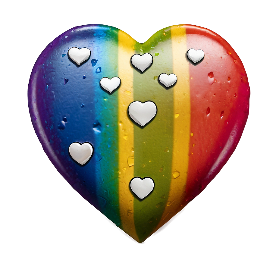 Rainbow Heart Button Png Kiv79