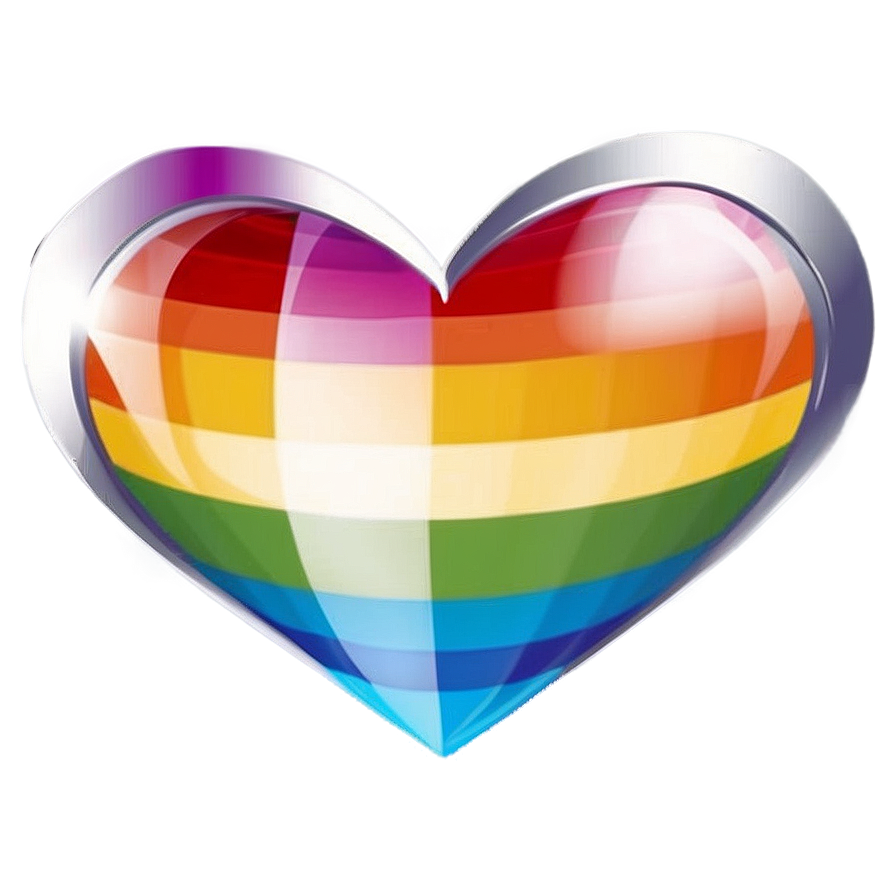 Rainbow Heart Clipart Png 06252024