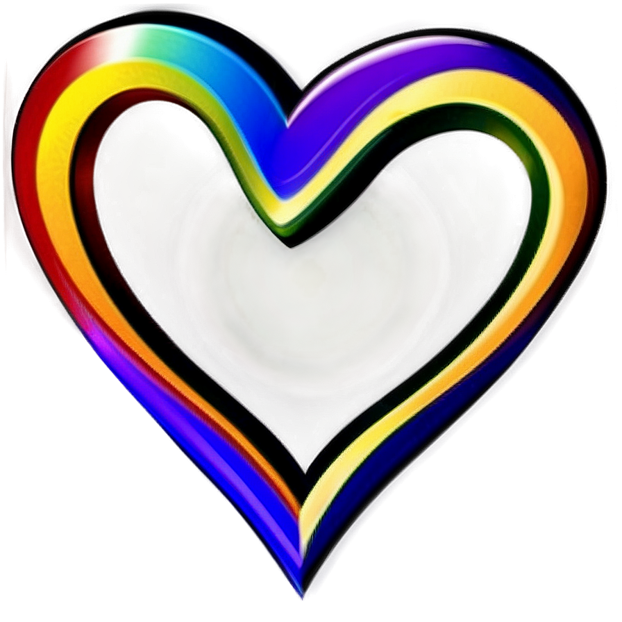 Rainbow Heart Emblem Png 04292024