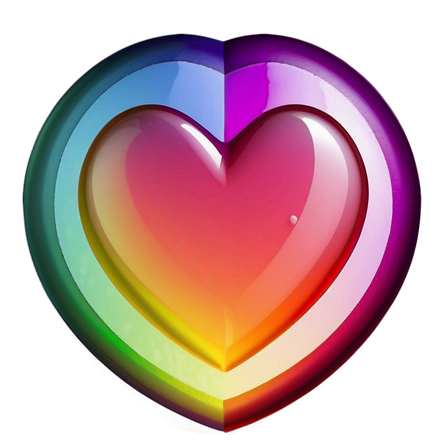 Rainbow Heart Emoji PNG 06252024 PNG with transparent background