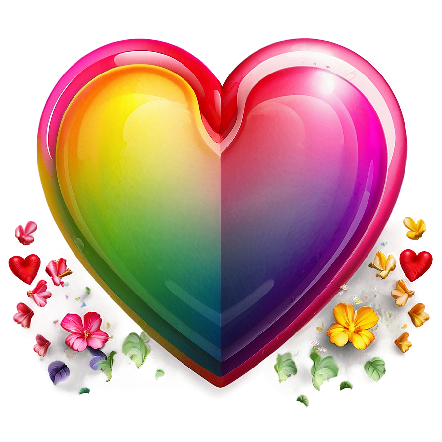 Rainbow Heart Emoji Png Kpy