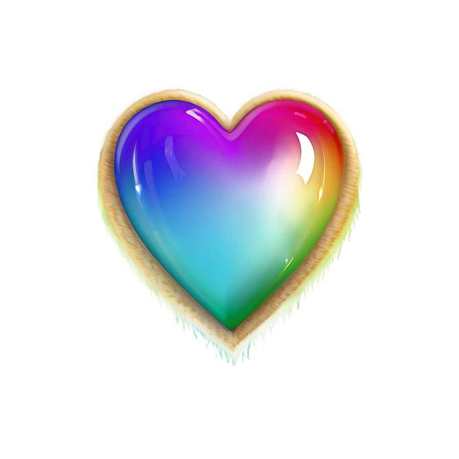 Rainbow Heart Emoji Transparent Clipart 76 PNG with transparent background