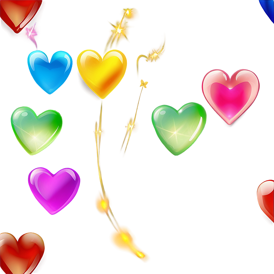 Rainbow Heart Emoji Transparent Clipart wpo87 PNG with transparent background