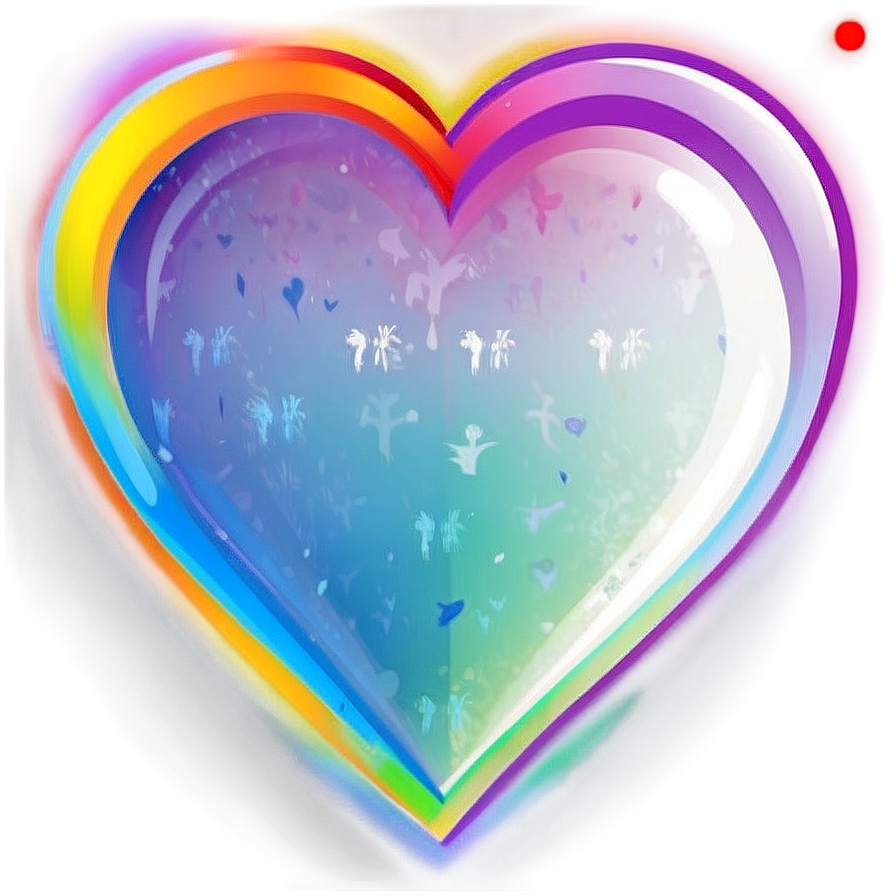 Rainbow Heart Icon PNG 06252024 PNG with transparent background