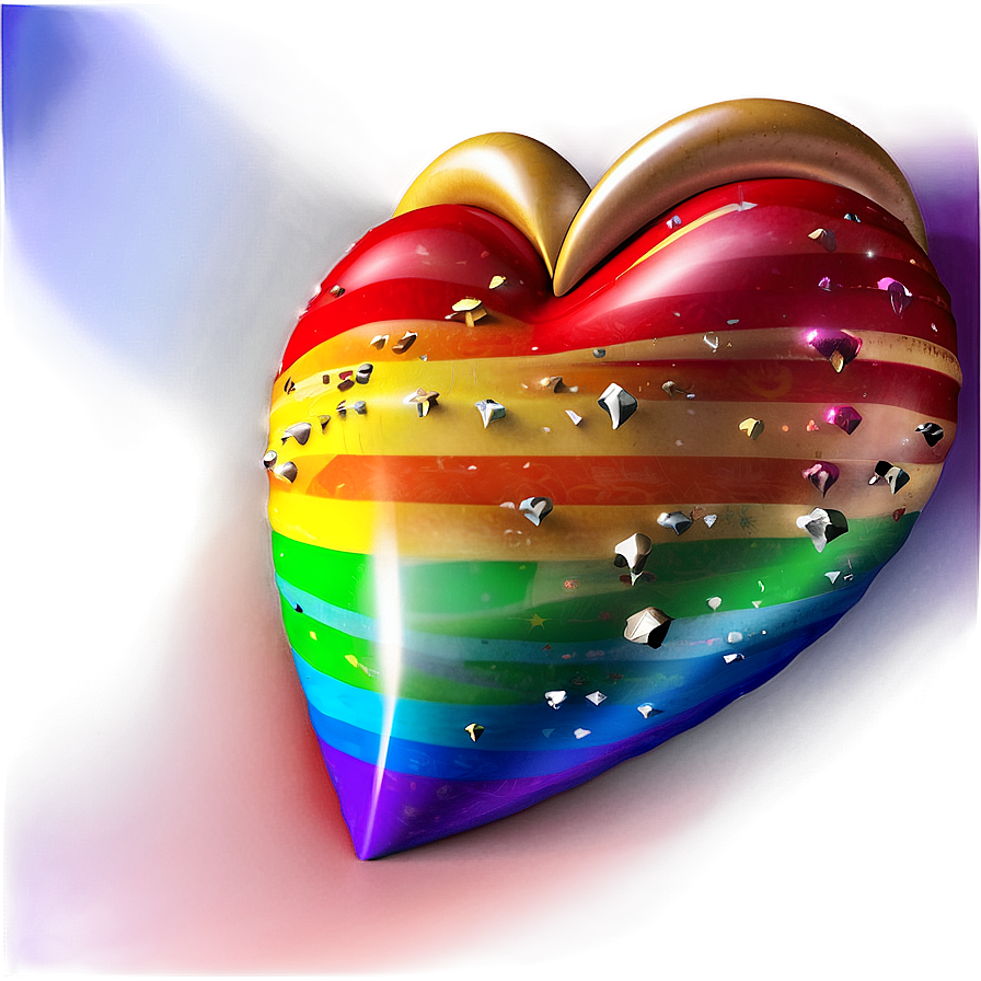 Rainbow Heart Icon Png 96