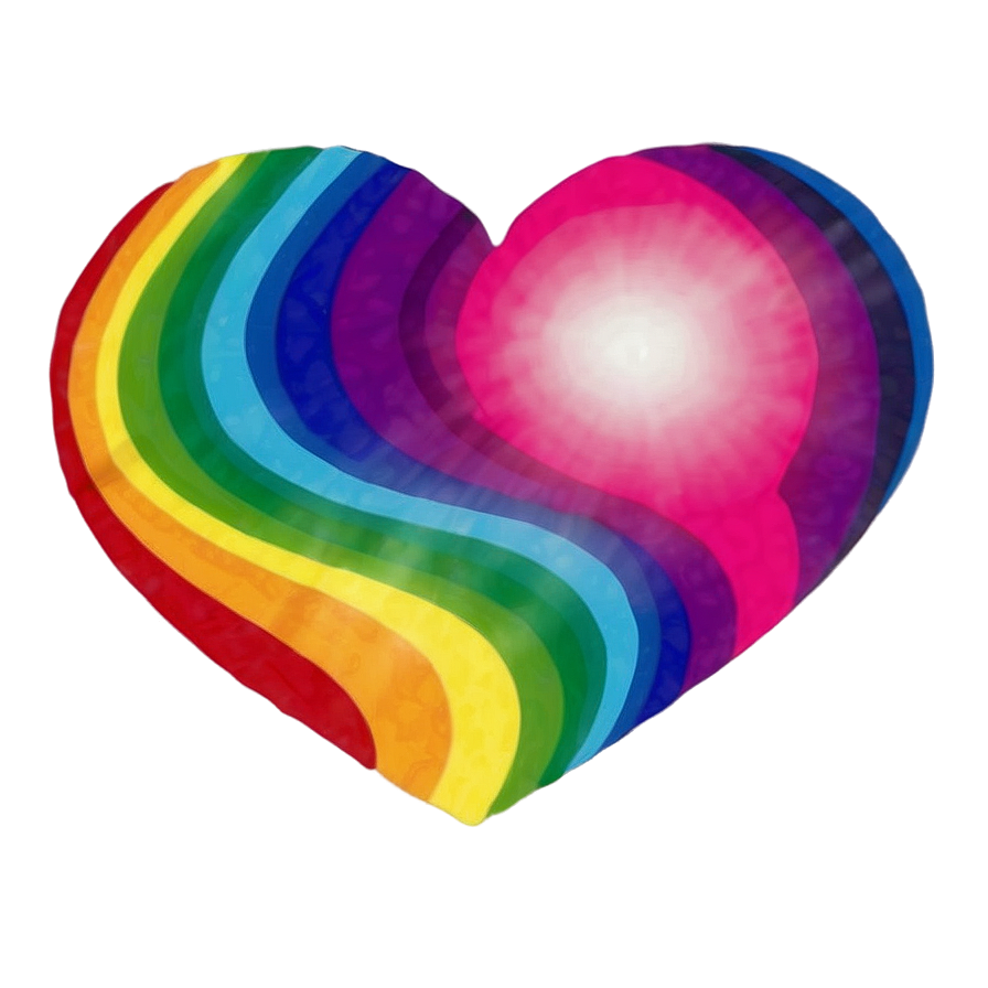 Rainbow Heart In Space Png Ljh15