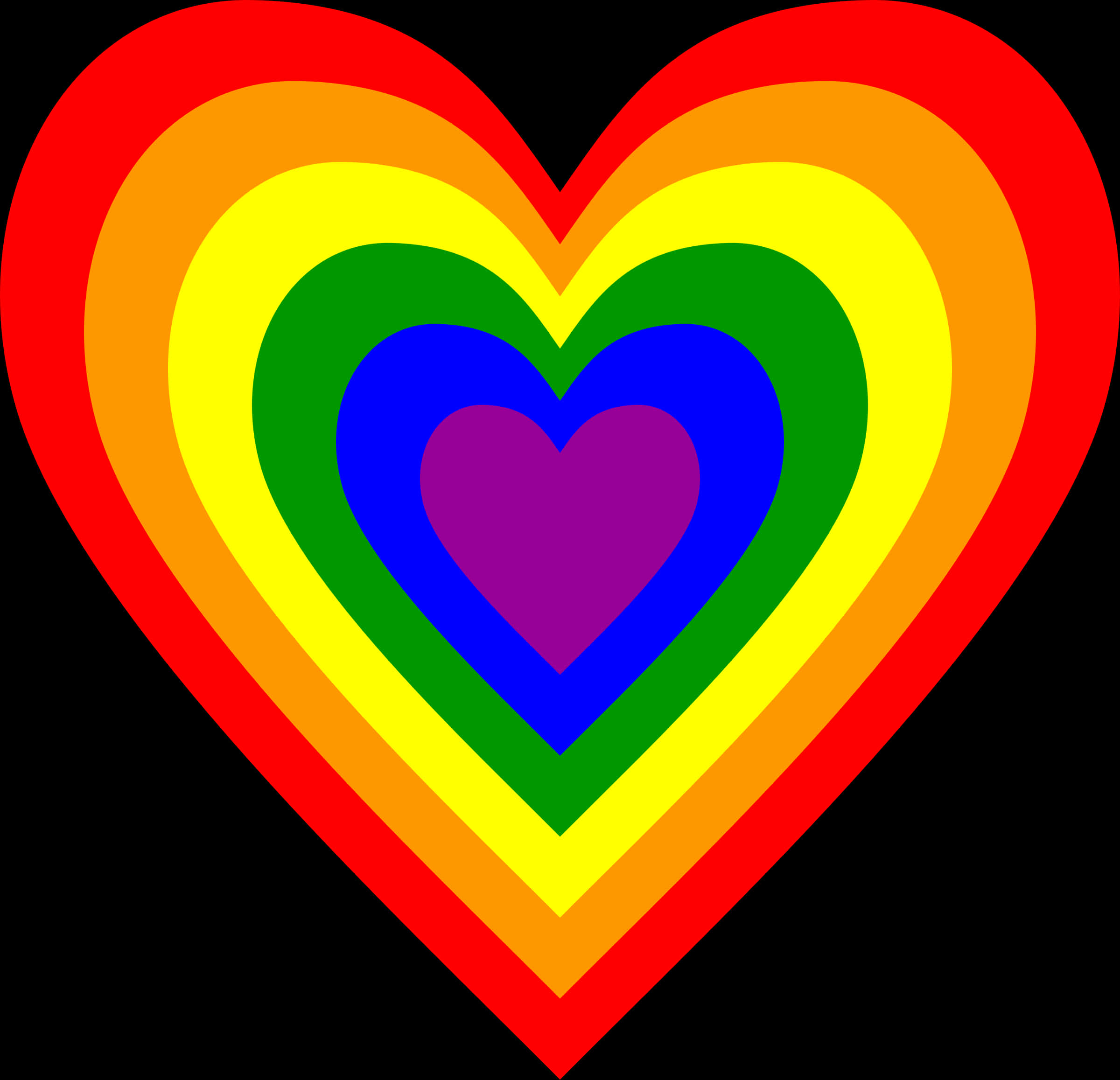 Rainbow Heart Love Clipart