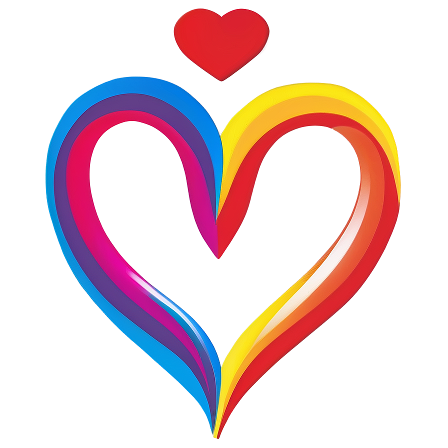 Rainbow Heart Symbol PNG 06252024 PNG with transparent background