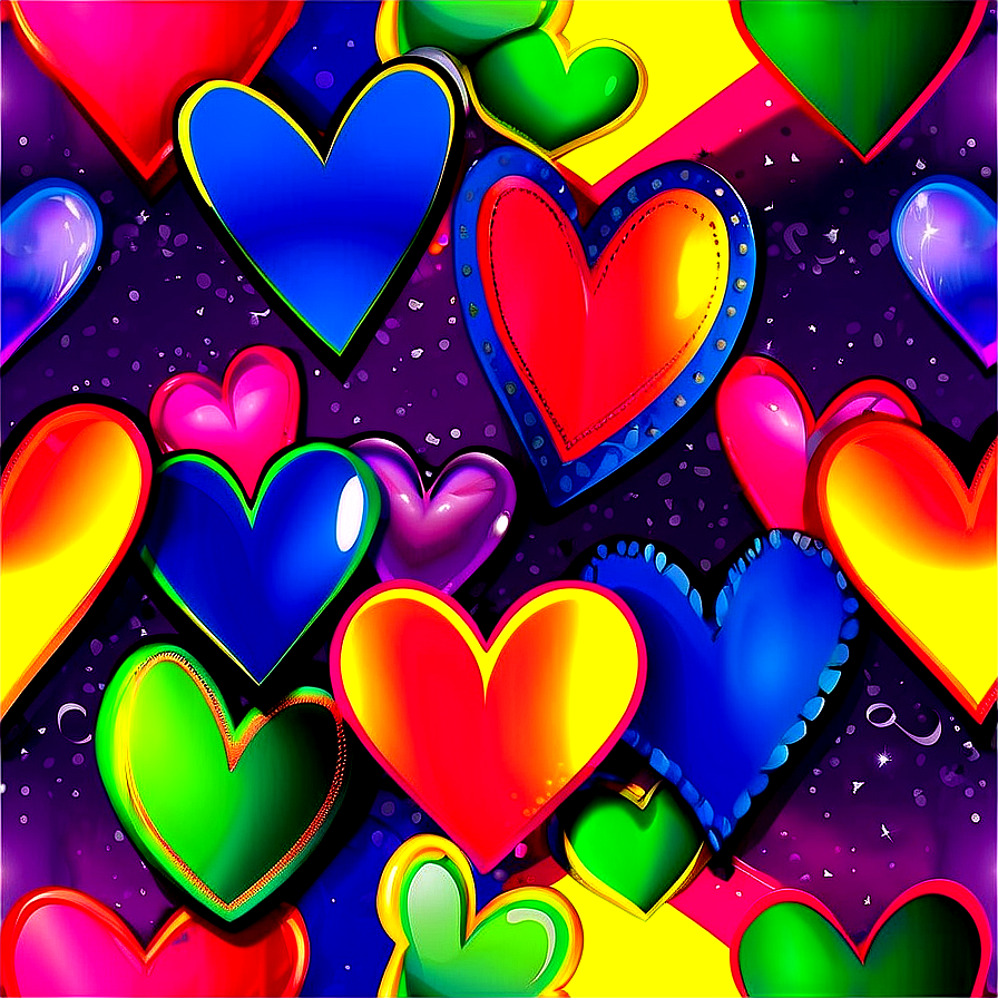 Rainbow Heart Vector Png Txq