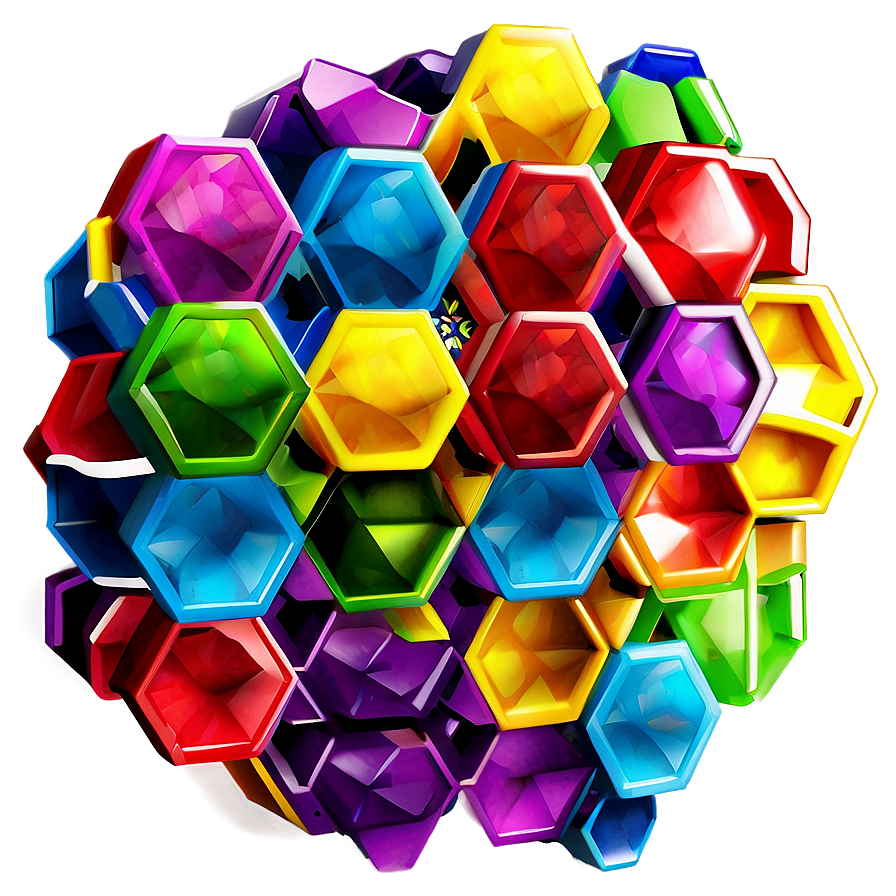 Rainbow Hexagon Pattern Png 56