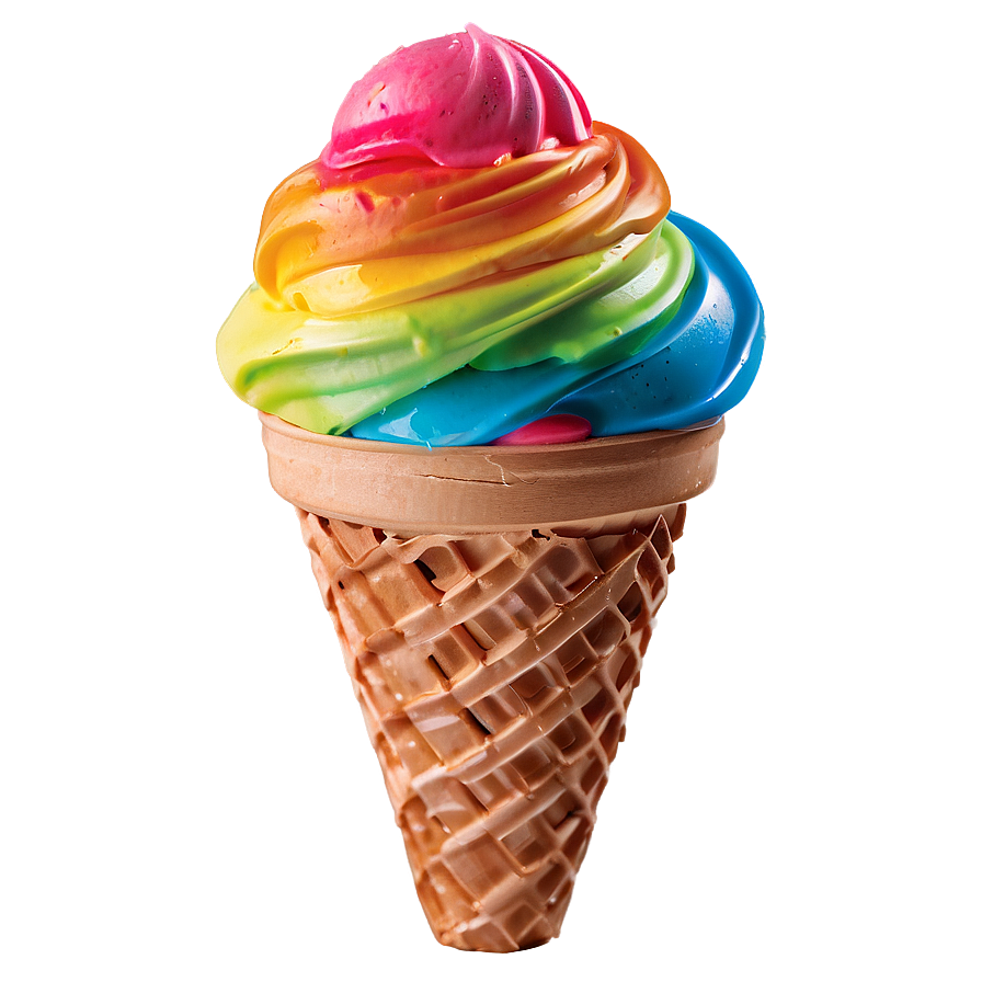 Rainbow Ice Cream Cone Png 62