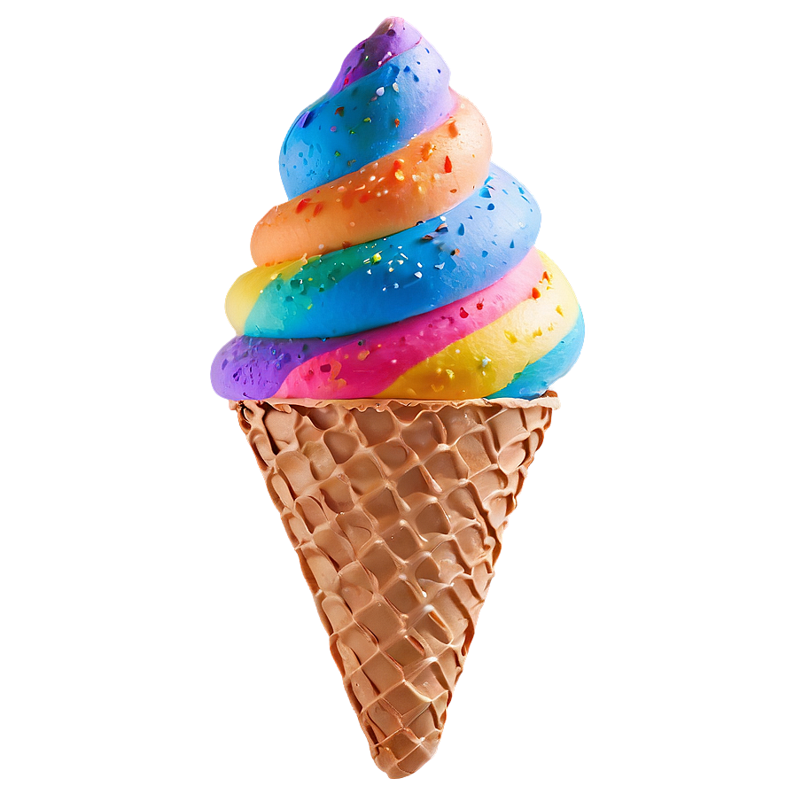 Rainbow Ice Cream Cone Png 94