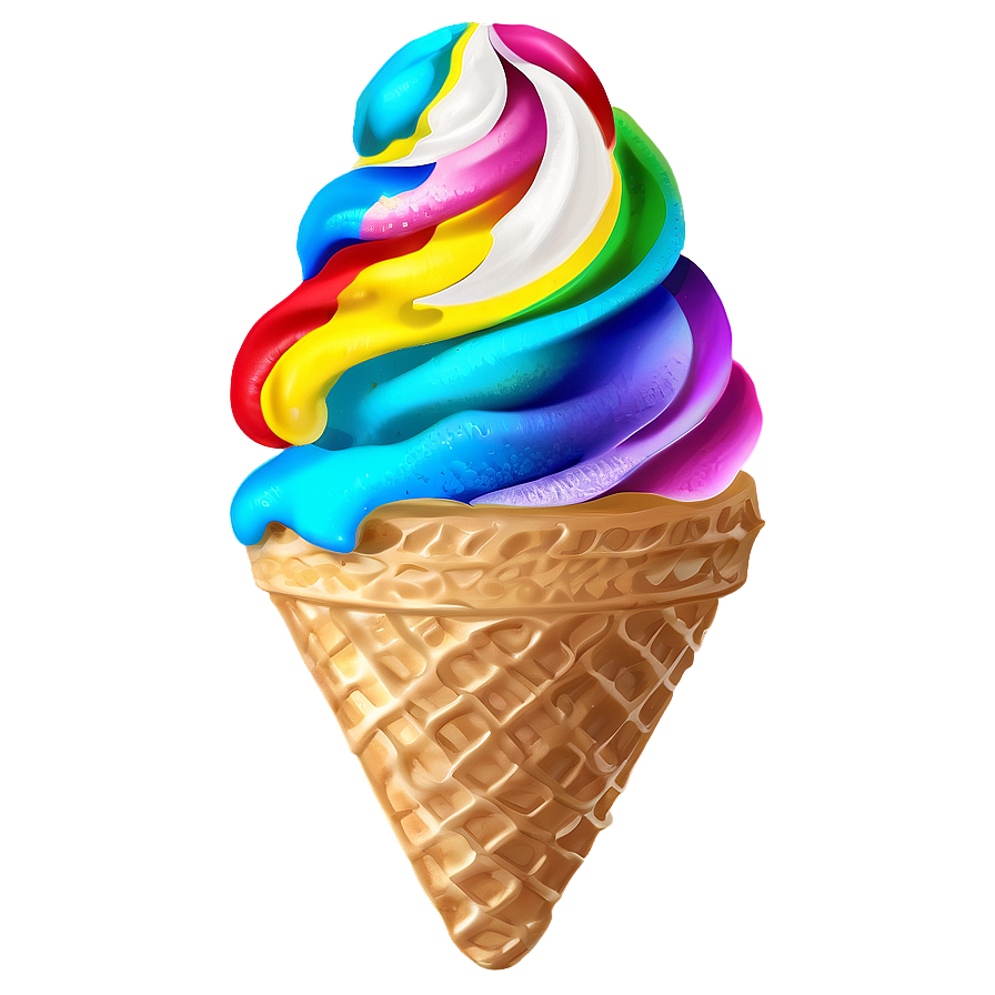 Rainbow Ice Cream Cone Png Ahu