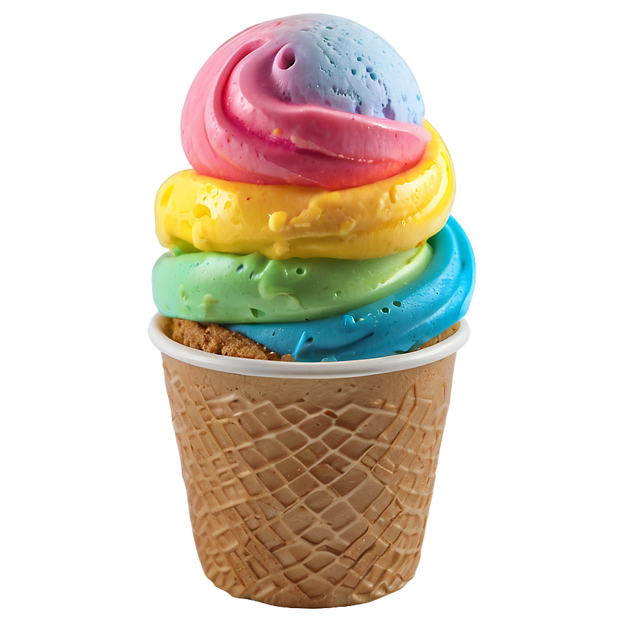 Rainbow Ice Cream Cup Png 06262024