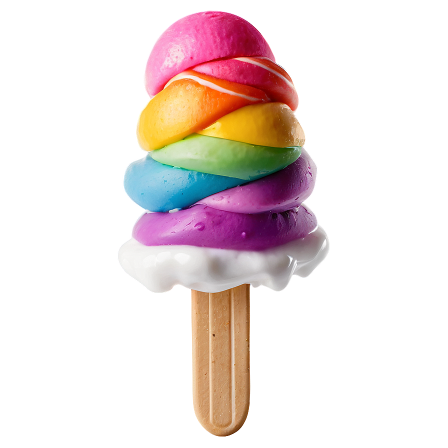 Rainbow Ice Cream Stick PNG vdn97 PNG with transparent background