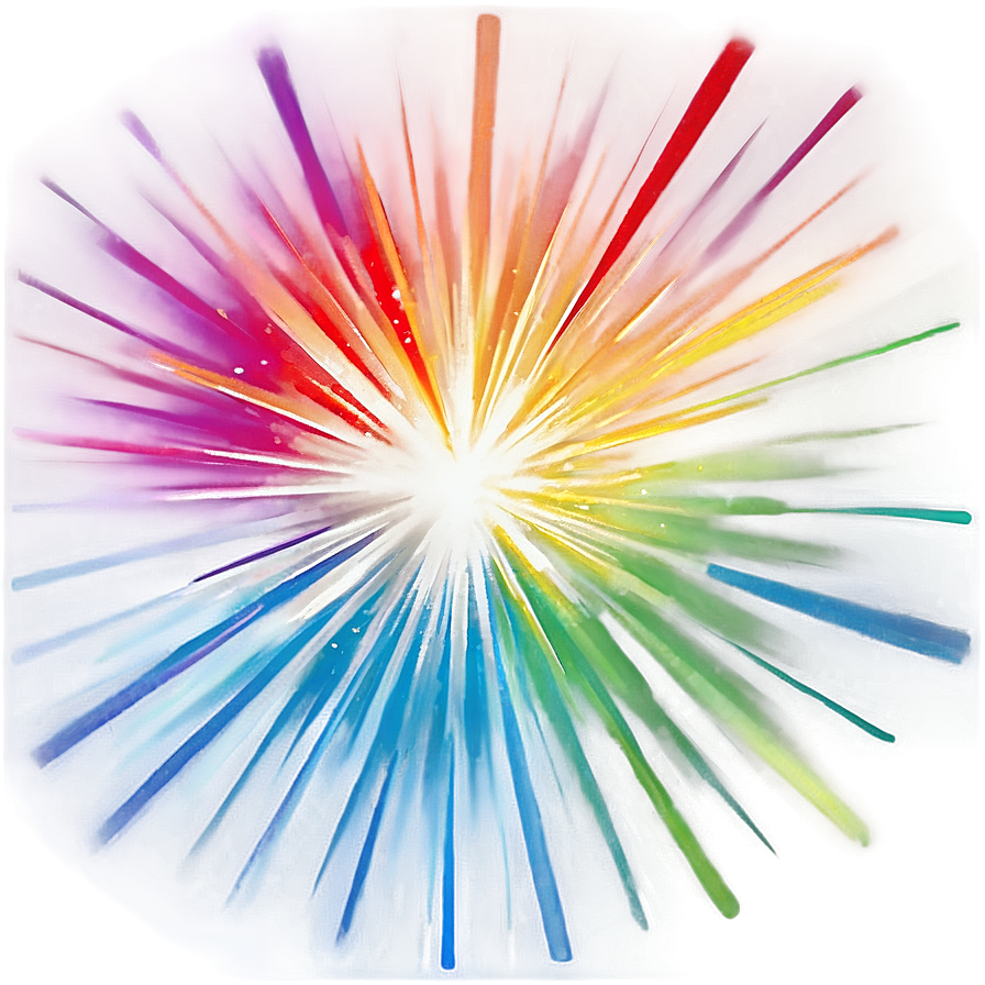 Rainbow Light Burst Png 06262024