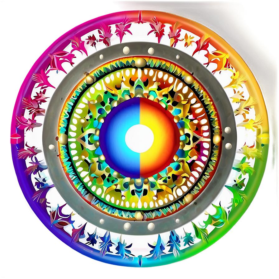 Rainbow Mandala Png Exj