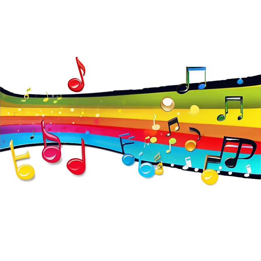 Rainbow Music Notes Png 18