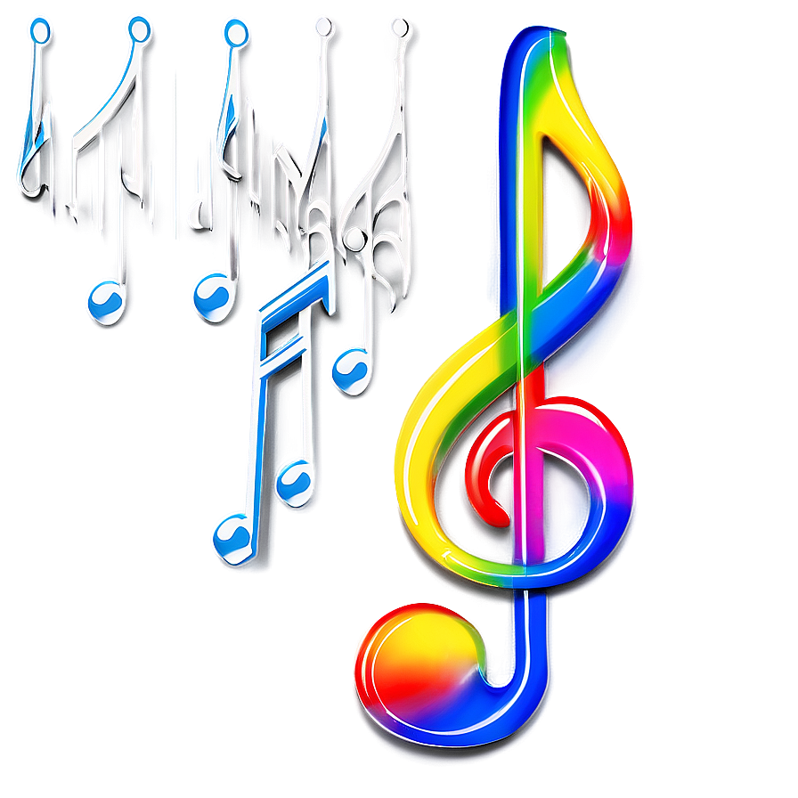 Rainbow Music Notes Png 33