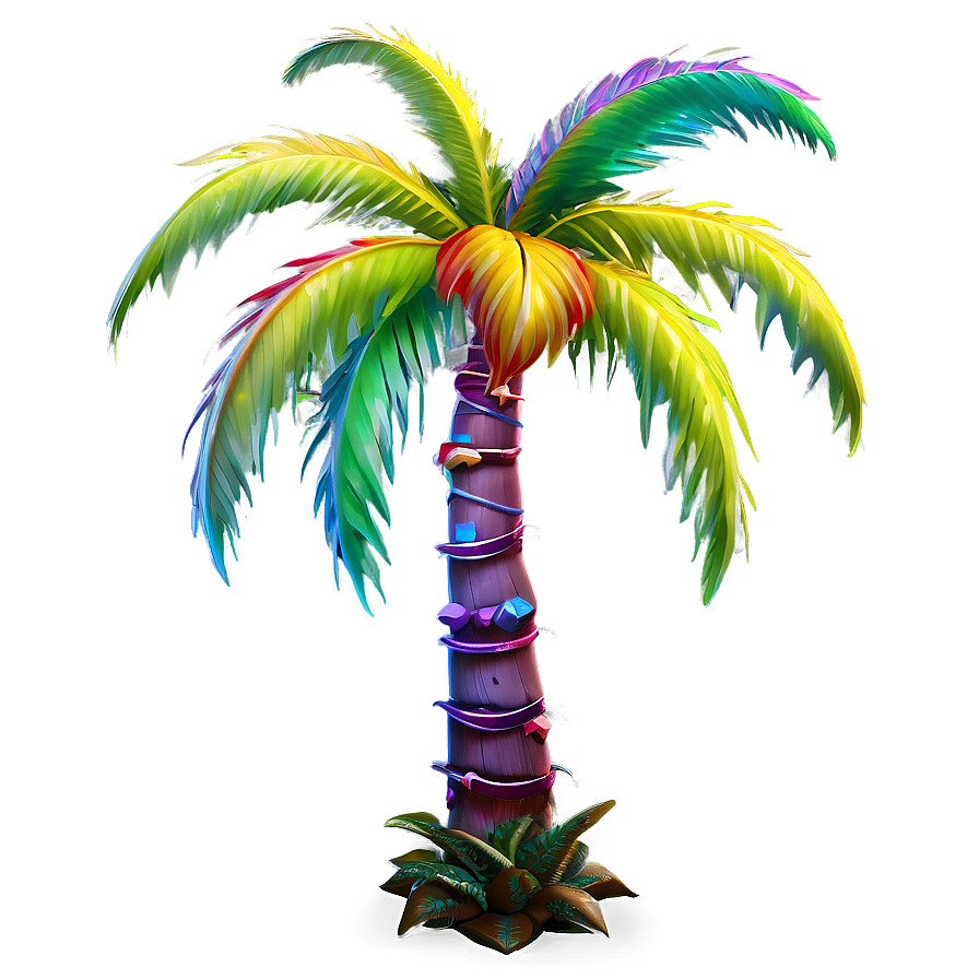 Rainbow Palm Tree Png Hfk