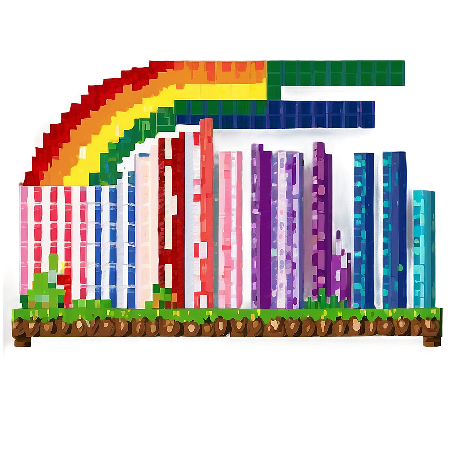 Rainbow Pixel Art Png Jlh99