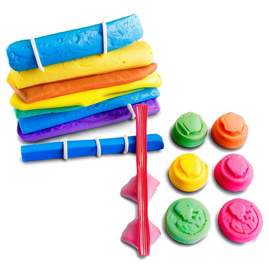 Rainbow Playdough Set Png Amx