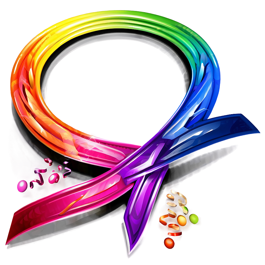 Rainbow Ribbon Art Png 04292024