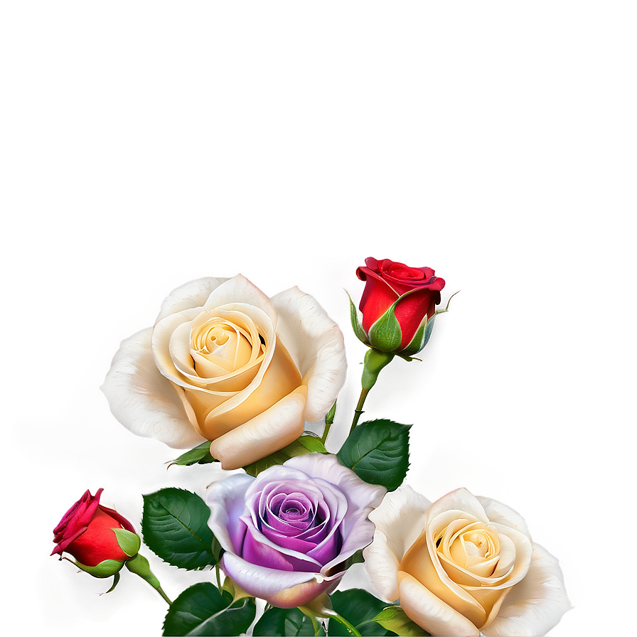 Rainbow Roses Celebration Png Skd