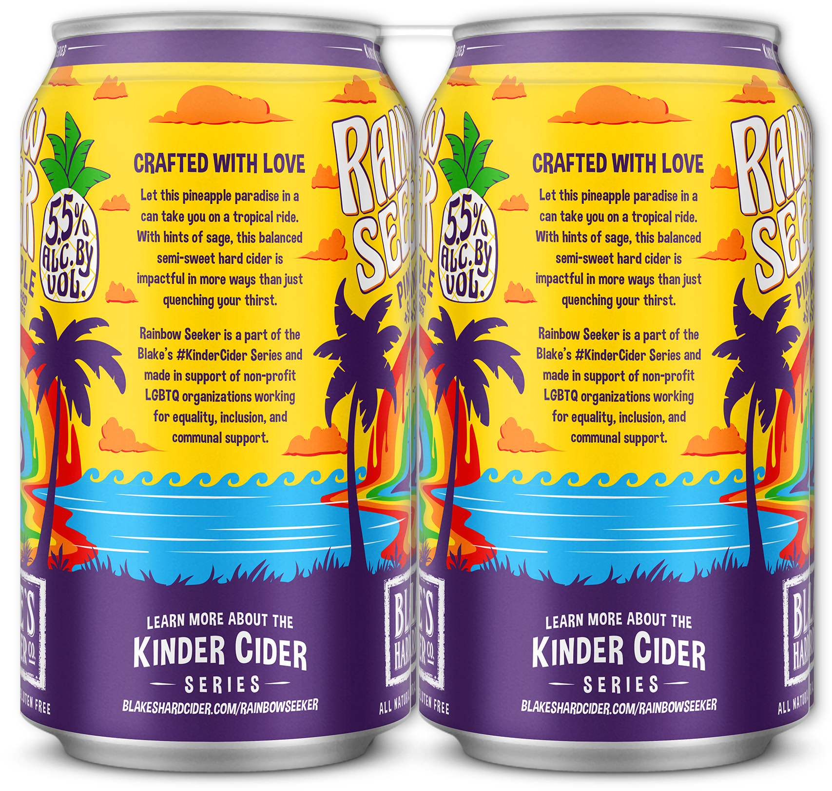 Rainbow Seeker Cider Can Design