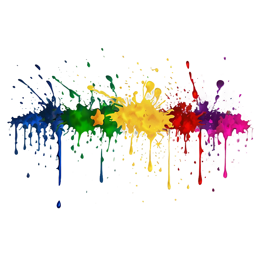 Rainbow Splatter Art Png 05042024