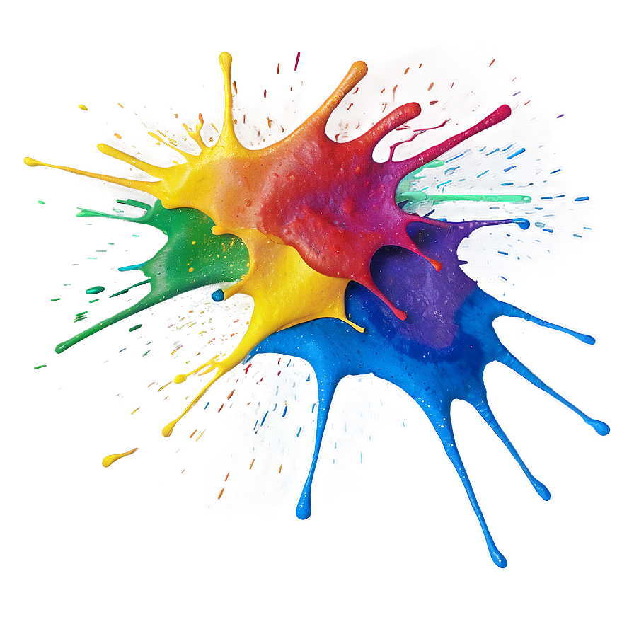 Rainbow Spray Paint Splatter Png Obj42