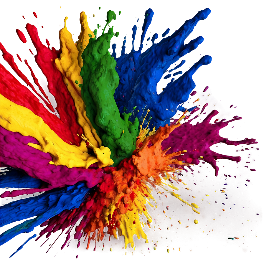 Rainbow Spray Paint Splatter Png Rqn