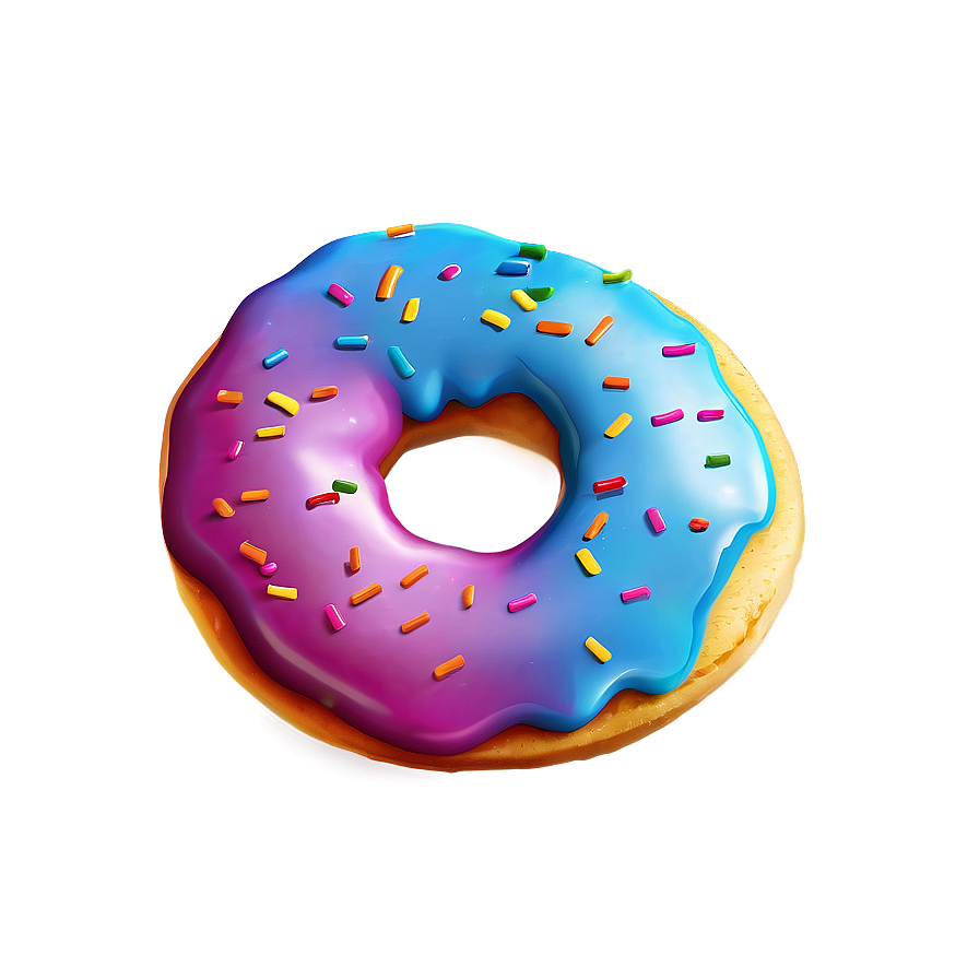 Rainbow Sprinkles Donut Png 05232024