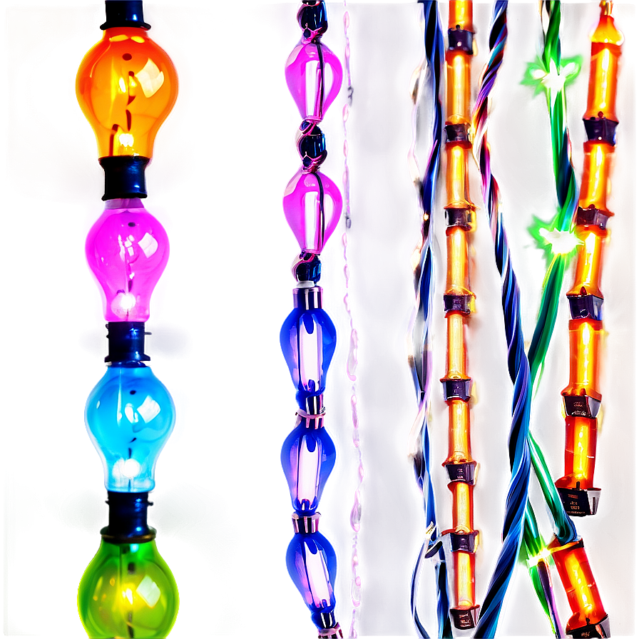 Rainbow String Lights Png 05252024