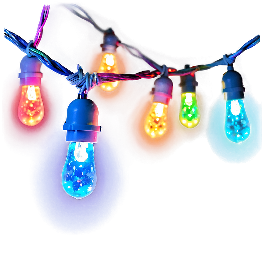 Rainbow String Lights Png 1