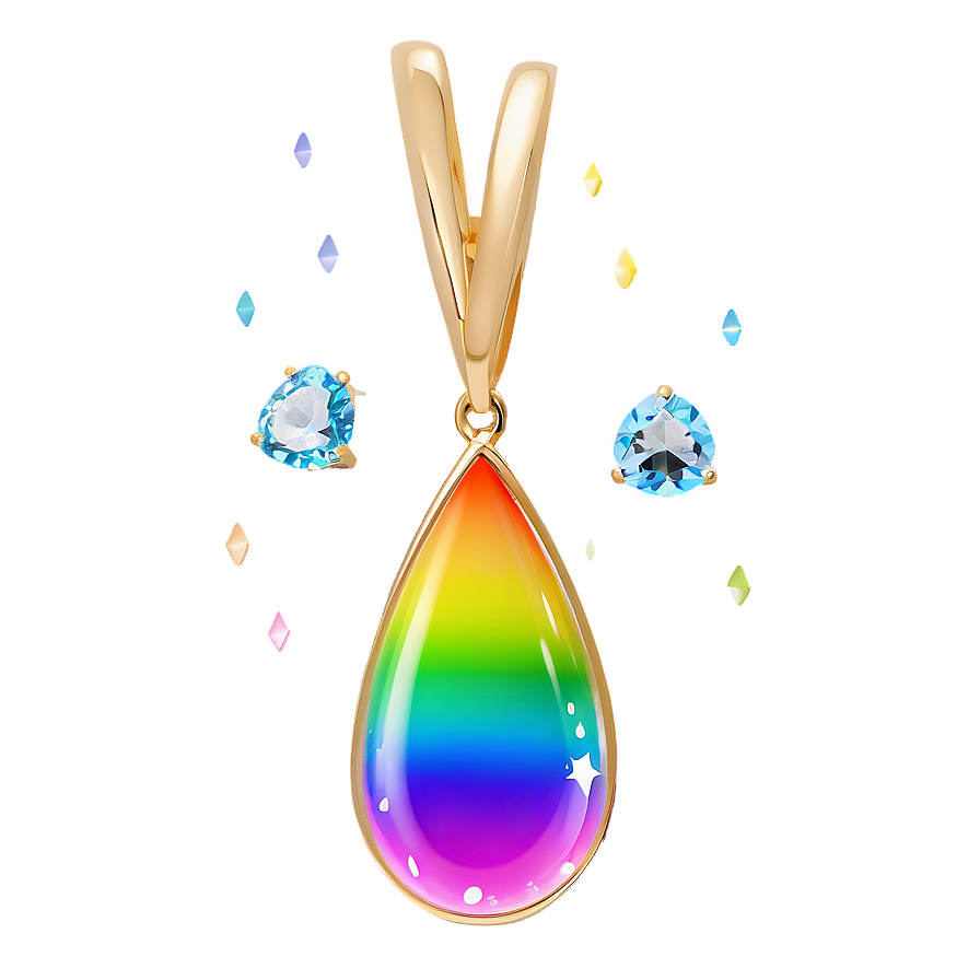 Rainbow Teardrop Png 05252024