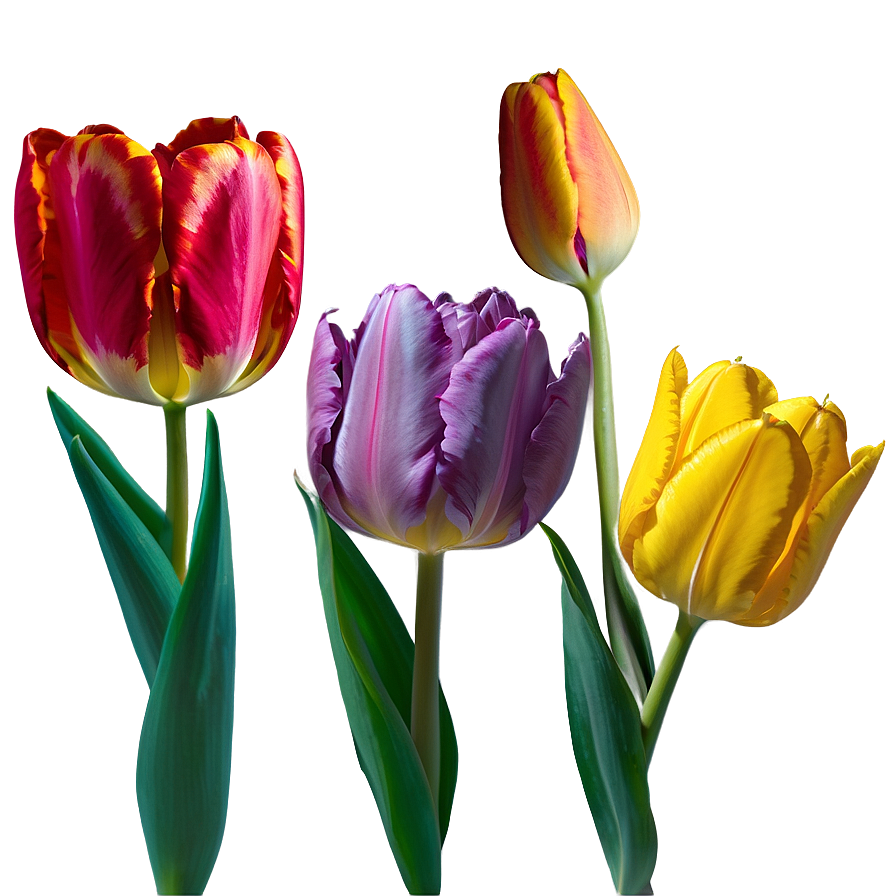 Rainbow Tulip Png 10