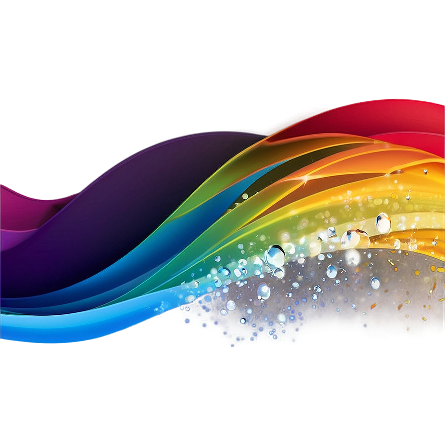 Rainbow Wave Illustration Png 04292024