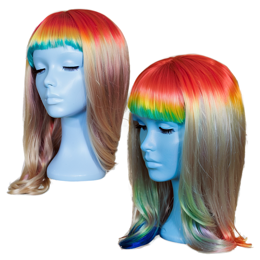 Rainbow Wig Png Qvt52