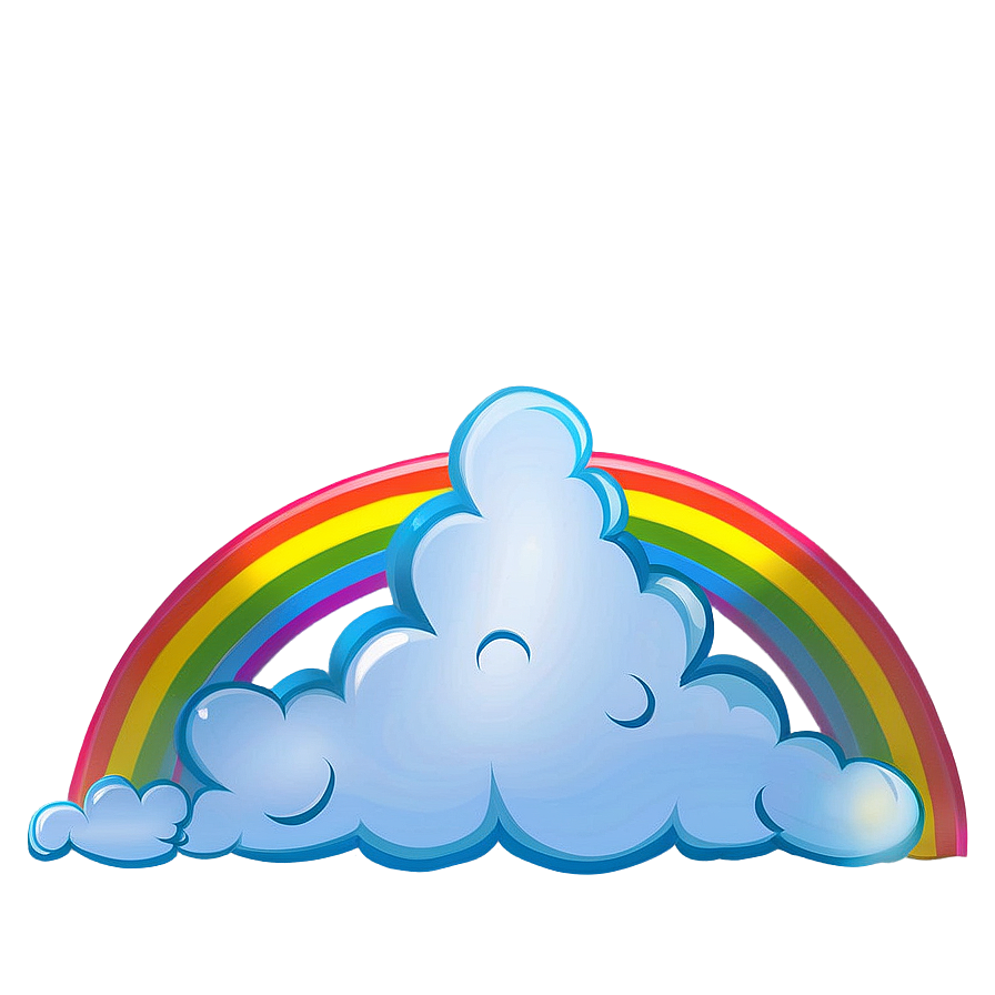 Rainbow With Clouds A